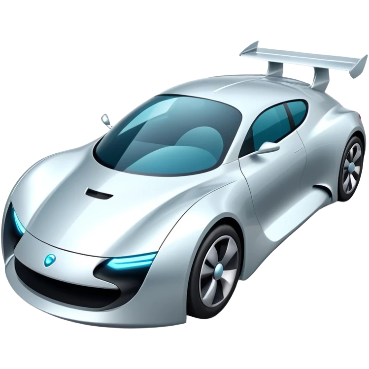 futuristic high tech car with sleek design emoji