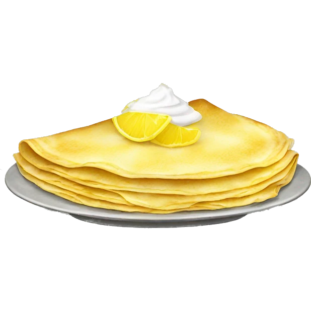 crepes-lemon and sugar on top  emoji