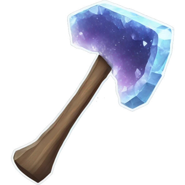 crystal geode axe emoji