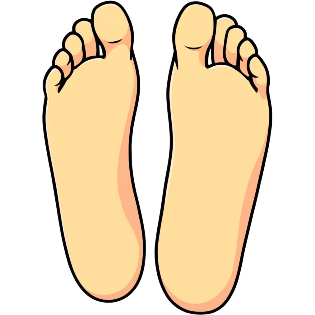 Feet with a face  emoji