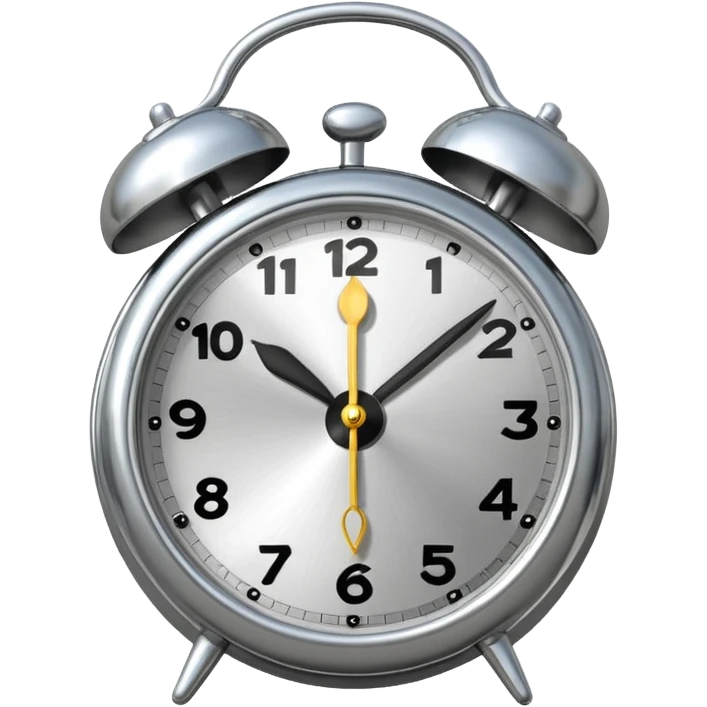 classic alarm clock with bells emoji