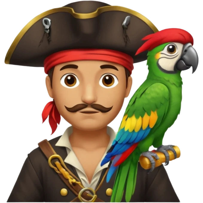 pirate and parrot emoji