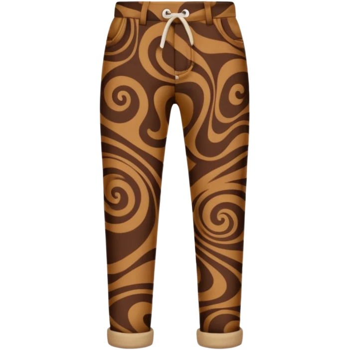 Brown swirled pants emoji