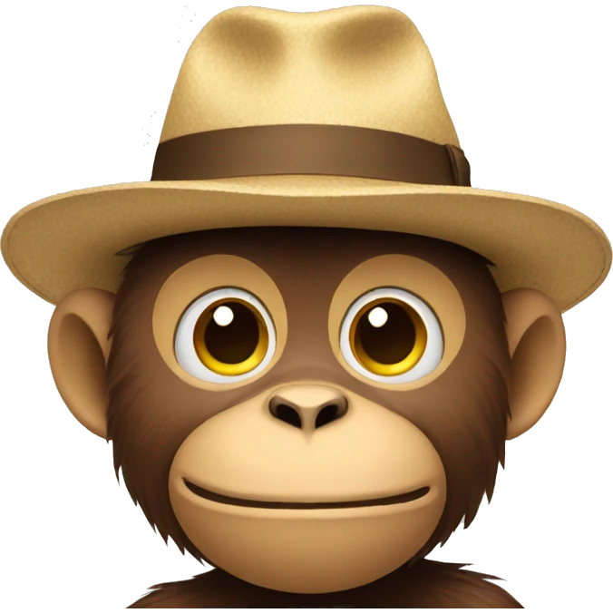 Iphone emoji monkey with hat  emoji