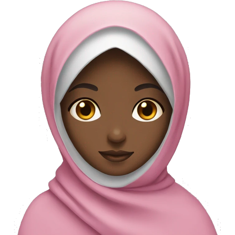 Pretty Muslim black girl in khimar  emoji