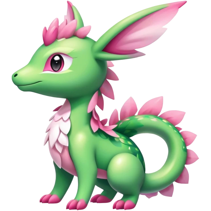 Shiny Exotic Cute Majestic Ethereal Sparkly Flygon-Sylveon-Shaymin-Meganium-Hybrid-Creature emoji
