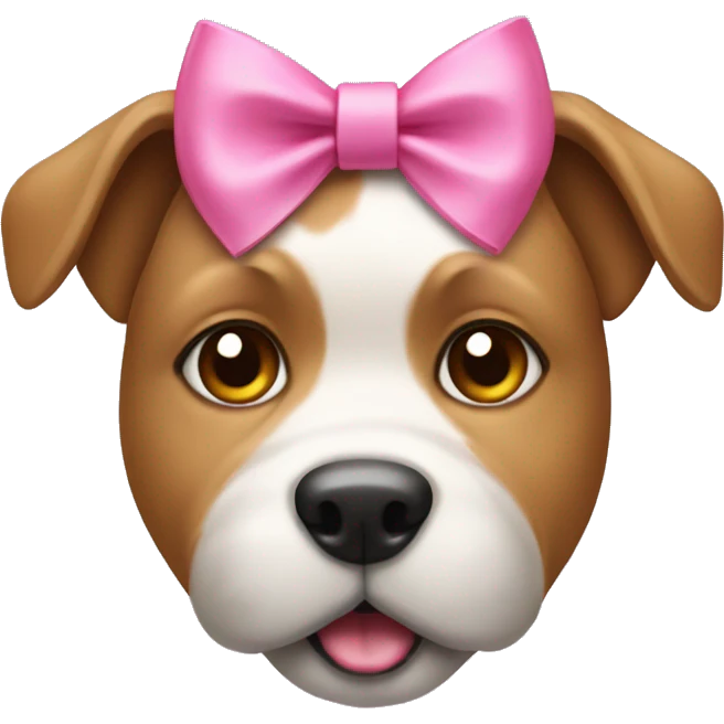 Dog with a pink bow emoji