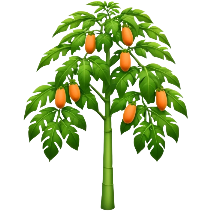 Realistic Papaya tree emoji
