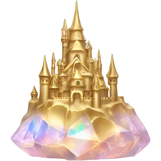 opal crystal gemstone castle gold emoji