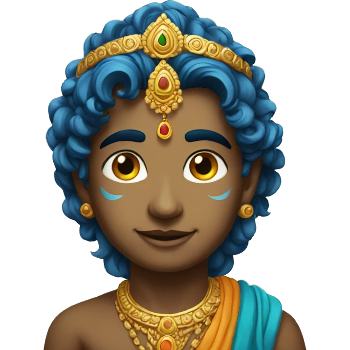 Young Krishna god emoji