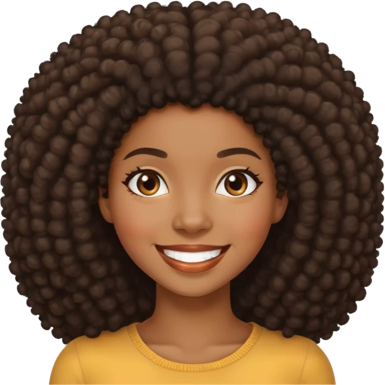Afro haired black girl emoji