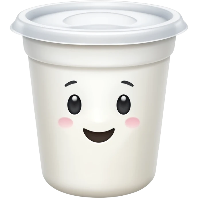 yogurt cup, simple, clear, no text emoji