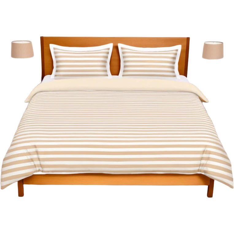 pillow case bedding from the danish brand TEKLA with small white and brown stripes emoji