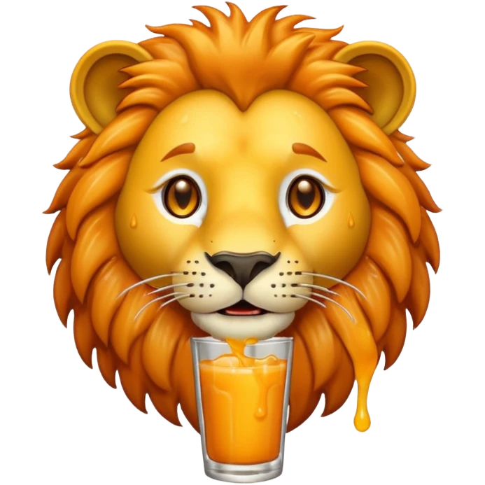 lion with juicwe emoji