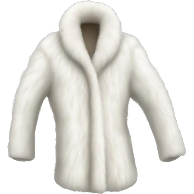 white fur coat  emoji