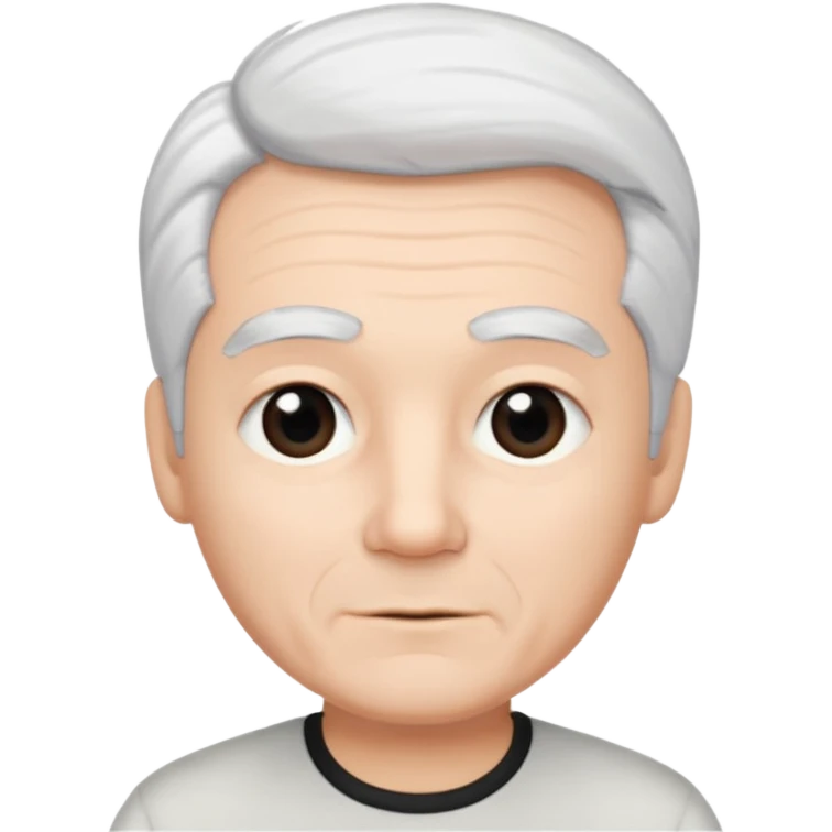 pure white hair, cute mature Boy, black eyebrows emoji