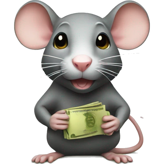Rat with money  emoji