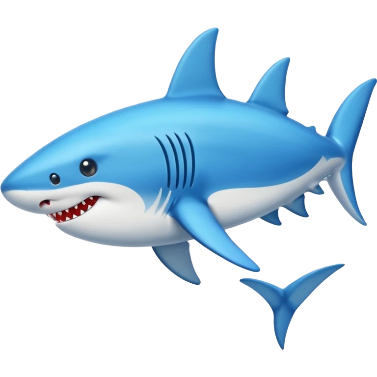 Crea un emoji de un tiburón con zapato azules emoji