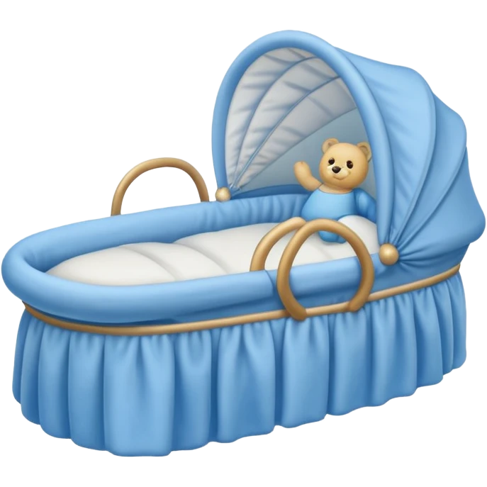 blue baby bassinet emoji