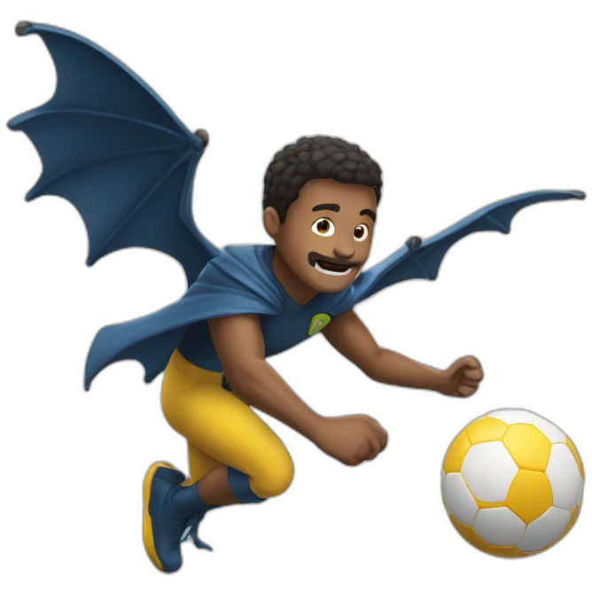 Batendo pé na bola no alto emoji
