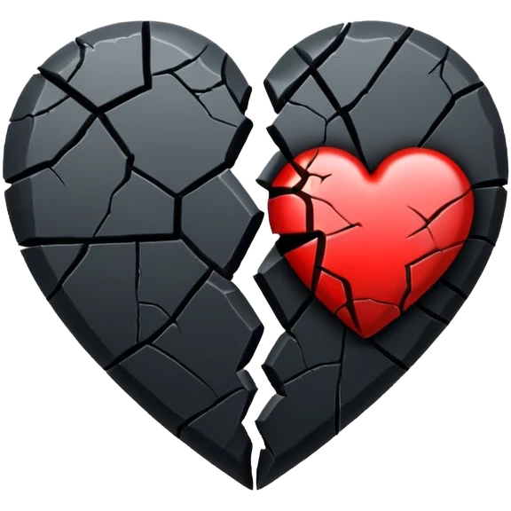A black broken heart  emoji