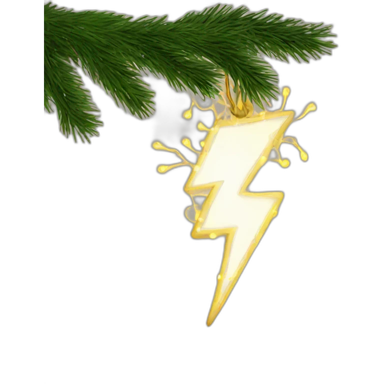 lightning garland for the Christmas tree emoji