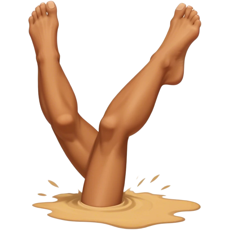 Kicking feet emoji