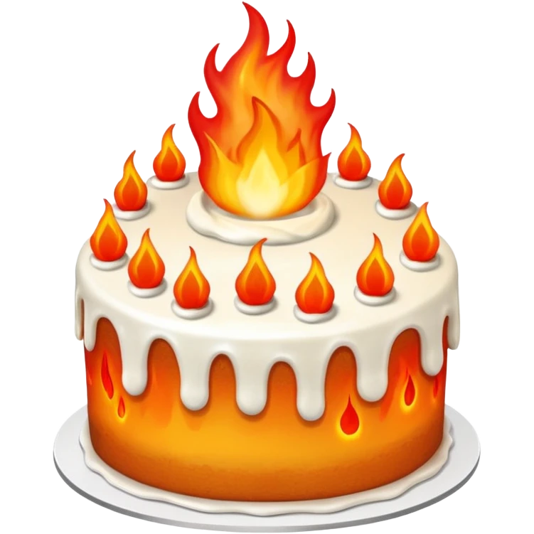 CAKE on fire emoji