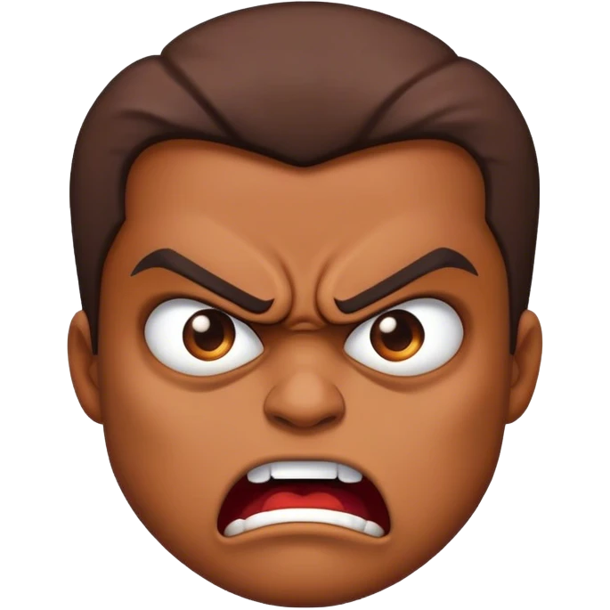 Angry face emoji