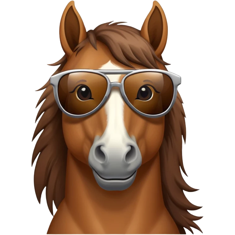 Horse with sunglasses emoji