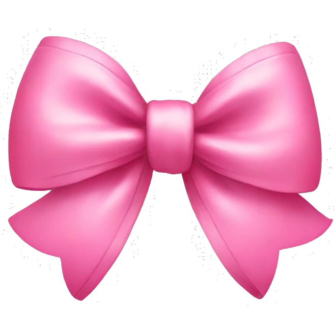 Cute pink bow emoji
