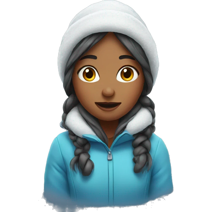 girl in snow  emoji