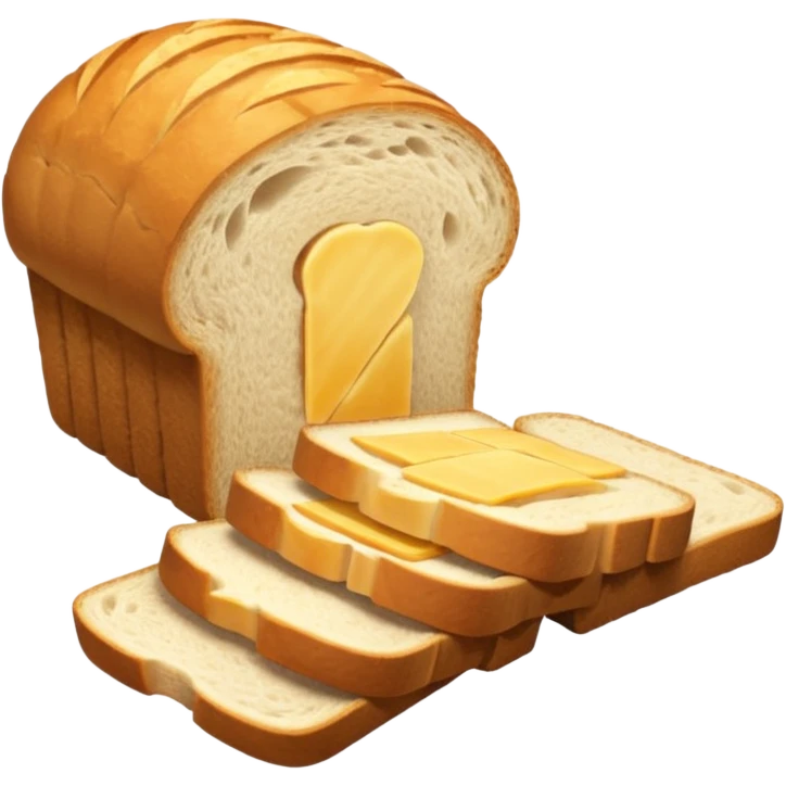 just a sliced bread load simple with cut bread slices on ground  emoji