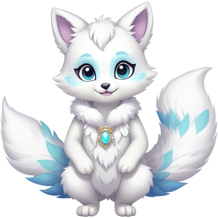 Full body Kawaii bright fantasy ethereal anthro fursona animal emoji