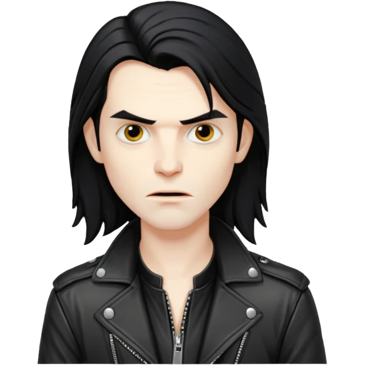 rockstar vampire neutral face emoji