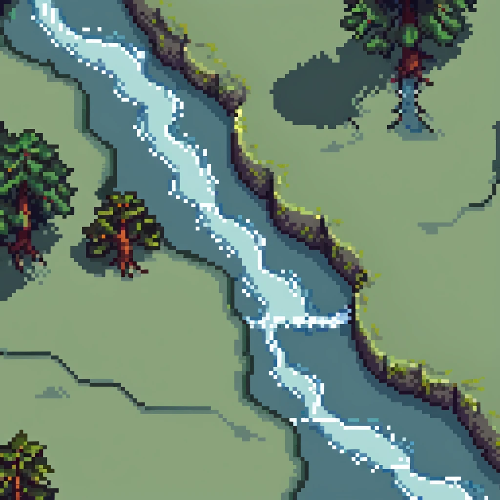 small river flowing through nature emoji