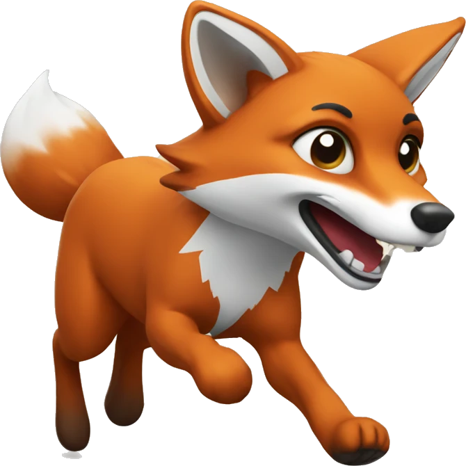 Fox running emoji