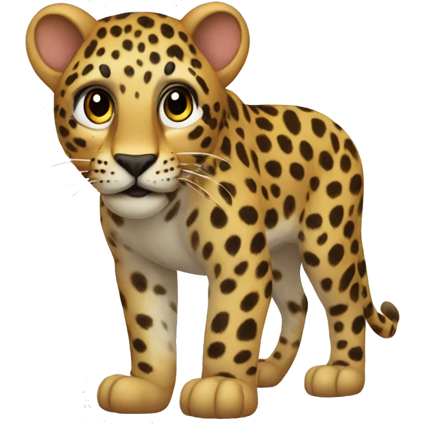 Küssende Leoparden  emoji