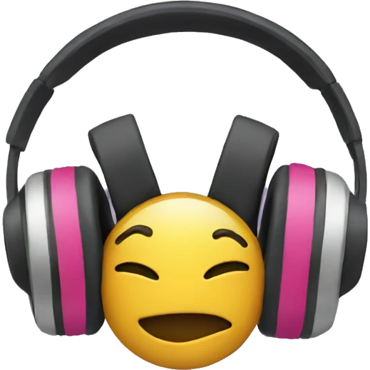 Headphones with bow emoji