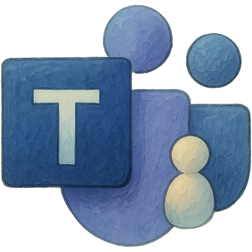 Microsoft Teams logo in ghibli style emoji
