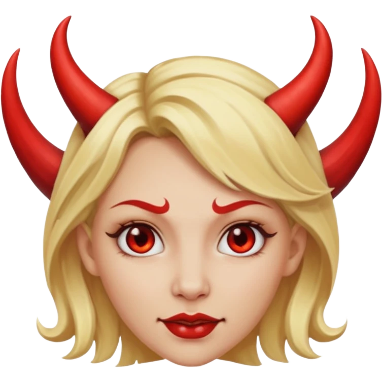 blonde hair devil emoji