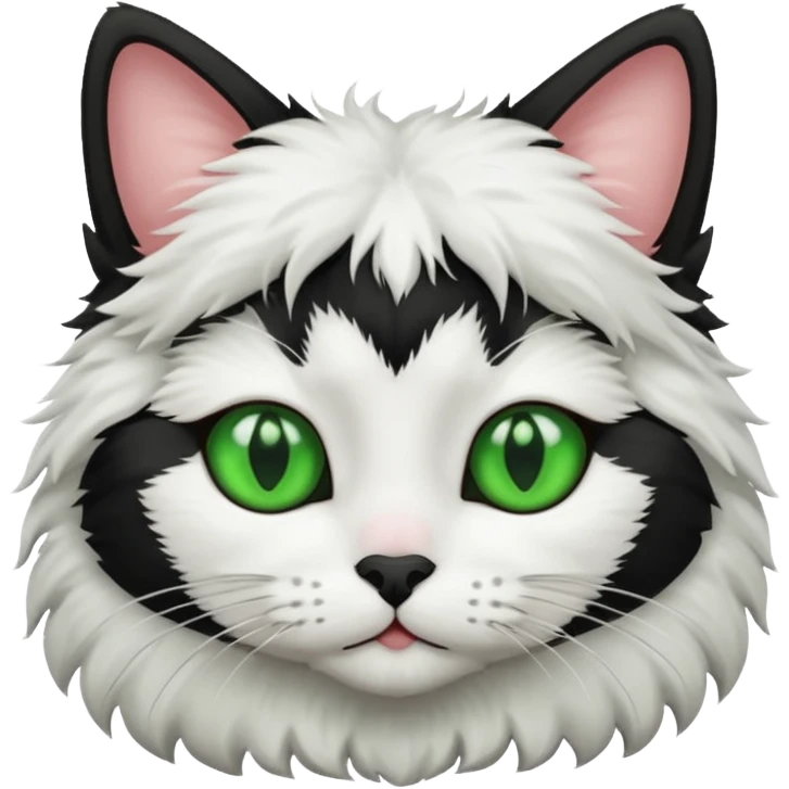 Gato preto com branco emoji