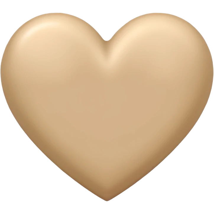 Beige heart emoji