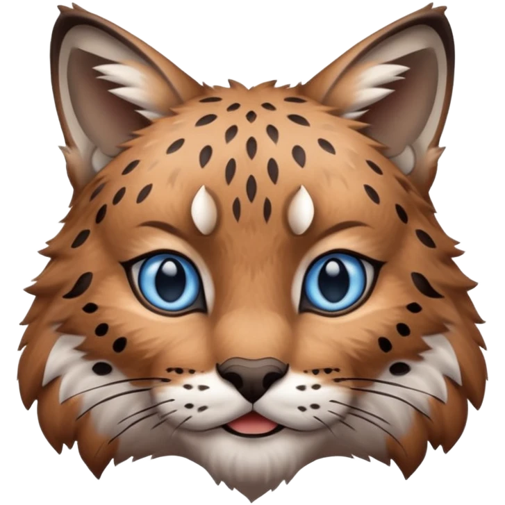 Bobcat with blue ees emoji