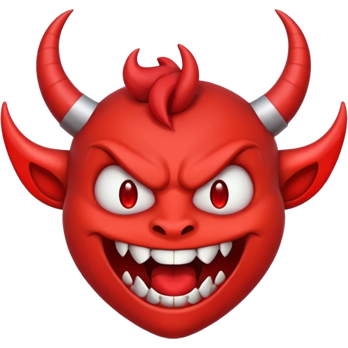 make an evil emoji that looks like a demon and is made to scare people emoji