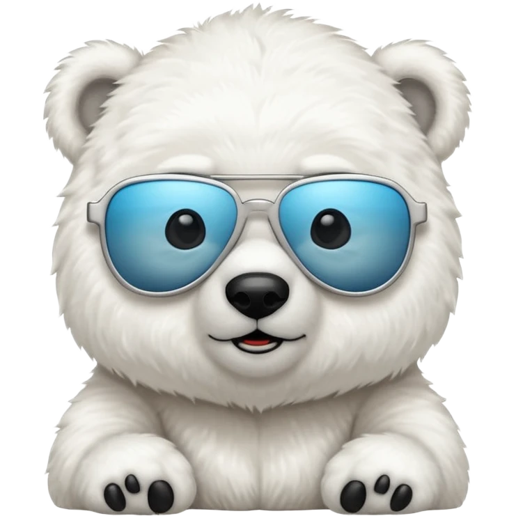 baby Polar bear with sun glassé emoji