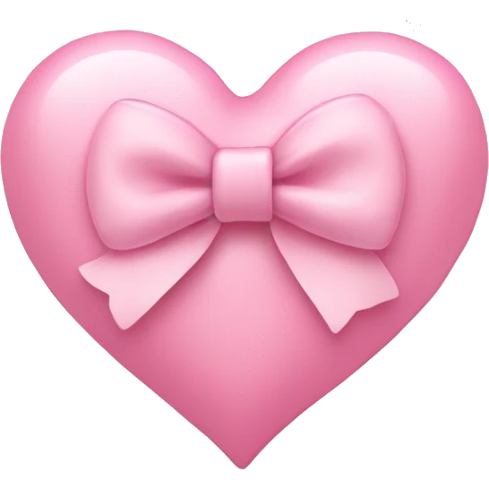light pink heart with bow emoji