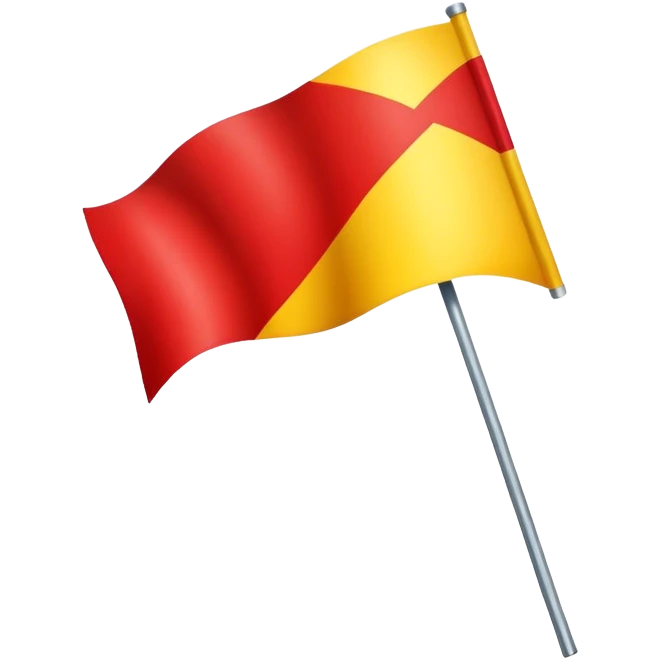 Red yellow red flag  emoji