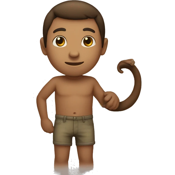 Human with Monkey tail emoji