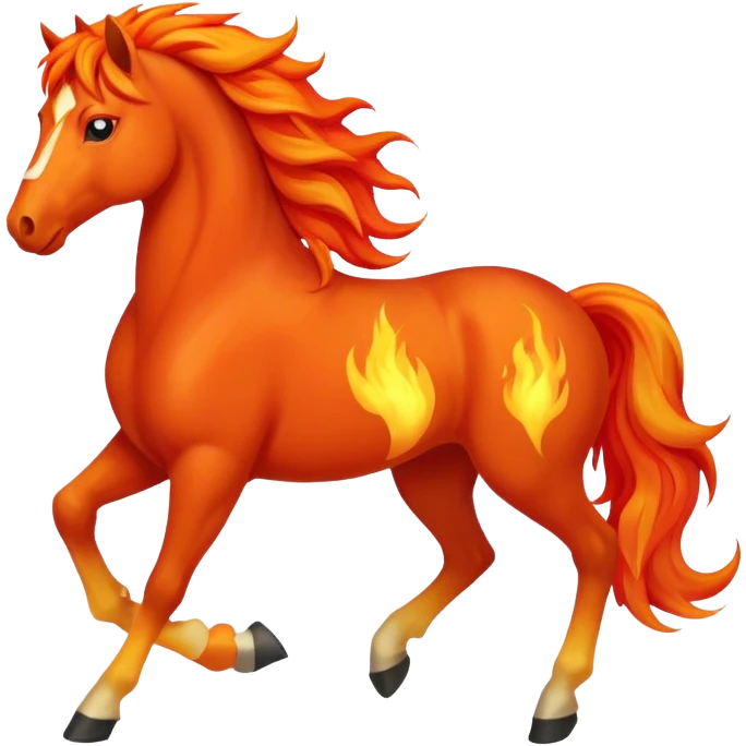 Fire Horse (additional legs - negative) emoji